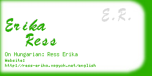 erika ress business card